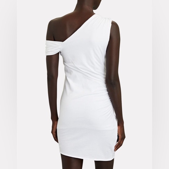 IRO Ermett Draped Jersey Dress In White, XS - Picture 5 of 10
